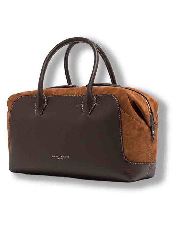 Borsa Gemma grande donna in pelle martellata marrone con fianchi in suede e tracolla removibile BS12241 COMMGRN-CM_14678 Gianni Chiarini 