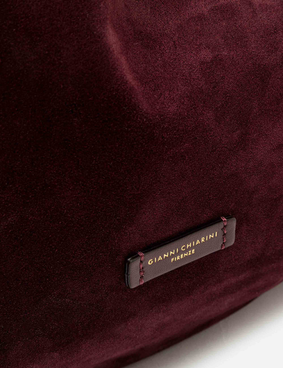 Borsa Morgana donna in pelle scamosciata bordeaux con shape arricciata e doppia portabilità BS12260 CM-PL_7580 Gianni Chiarini 