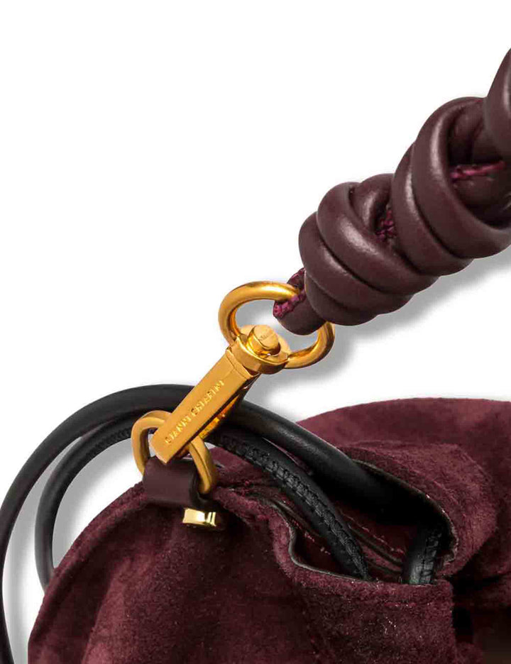 Borsa Morgana grande donna in pelle scamosciata bordeaux con shape arricciata e doppia portabilità BS12261 CM-PL_7580 Gianni Chiarini 