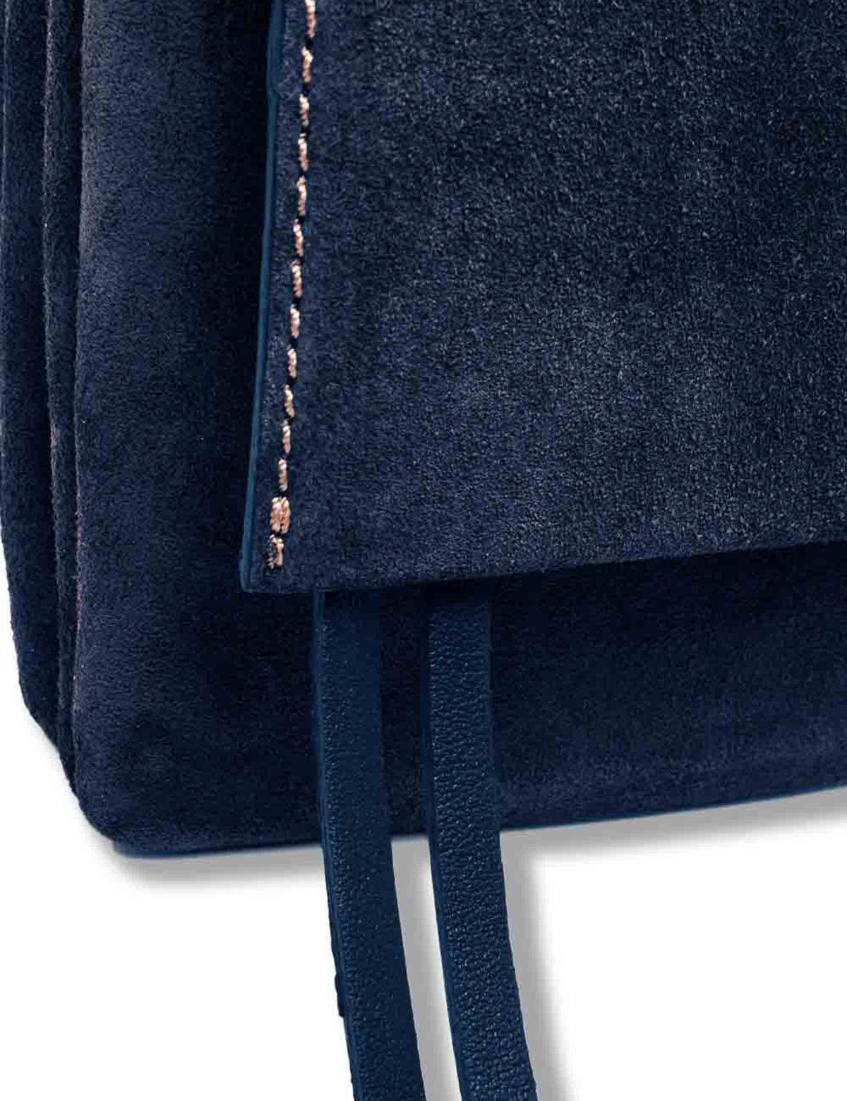 Borsa Three piccola donna in pelle scamosciata blu con zip a contrasto e tracolla BS12294 COMMCM-PL_14596 Gianni Chiarini 