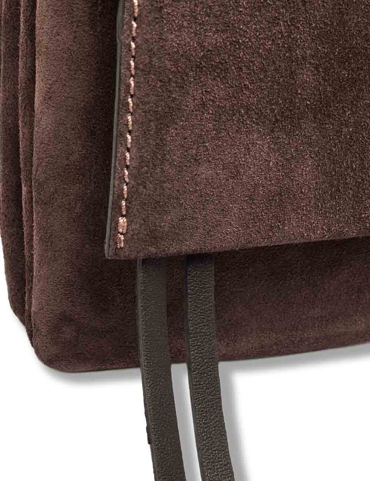 Borsa Three piccola donna in pelle scamosciata marrone con zip a contrasto e tracolla BS12294 COMMCM-PL_974 Gianni Chiarini 