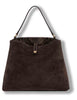 Borsa Fiona grande in pelle scamosciata marrone con interno pitone Donna BS12486 CM-PTY_974