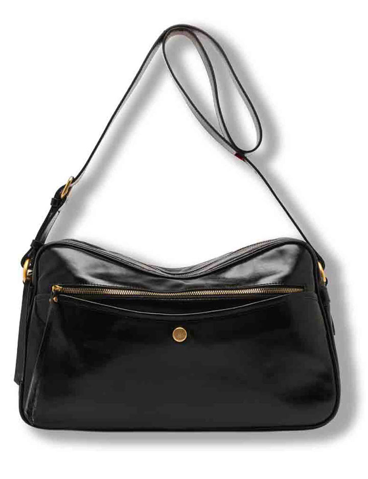 Borsa Cora grande donna in pelle liscia nera con shape squadrata e tracolla BS12586 RALPH_001 Gianni Chiarini 