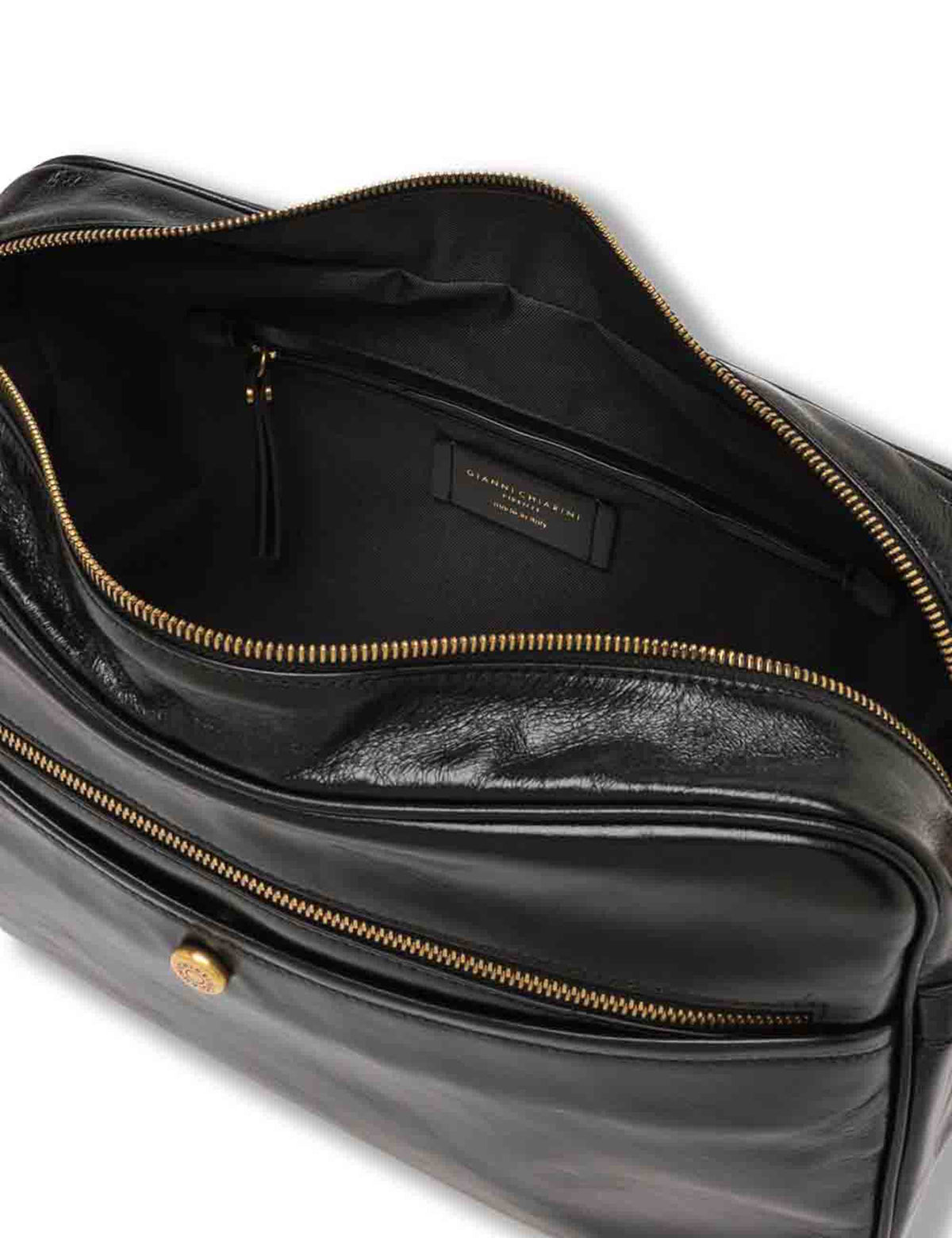 Borsa Cora grande donna in pelle liscia nera con shape squadrata e tracolla BS12586 RALPH_001 Gianni Chiarini 