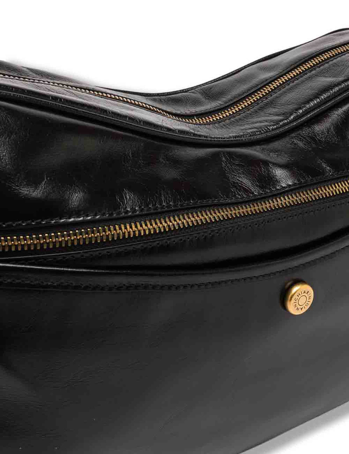 Borsa Cora grande donna in pelle liscia nera con shape squadrata e tracolla BS12586 RALPH_001 Gianni Chiarini 