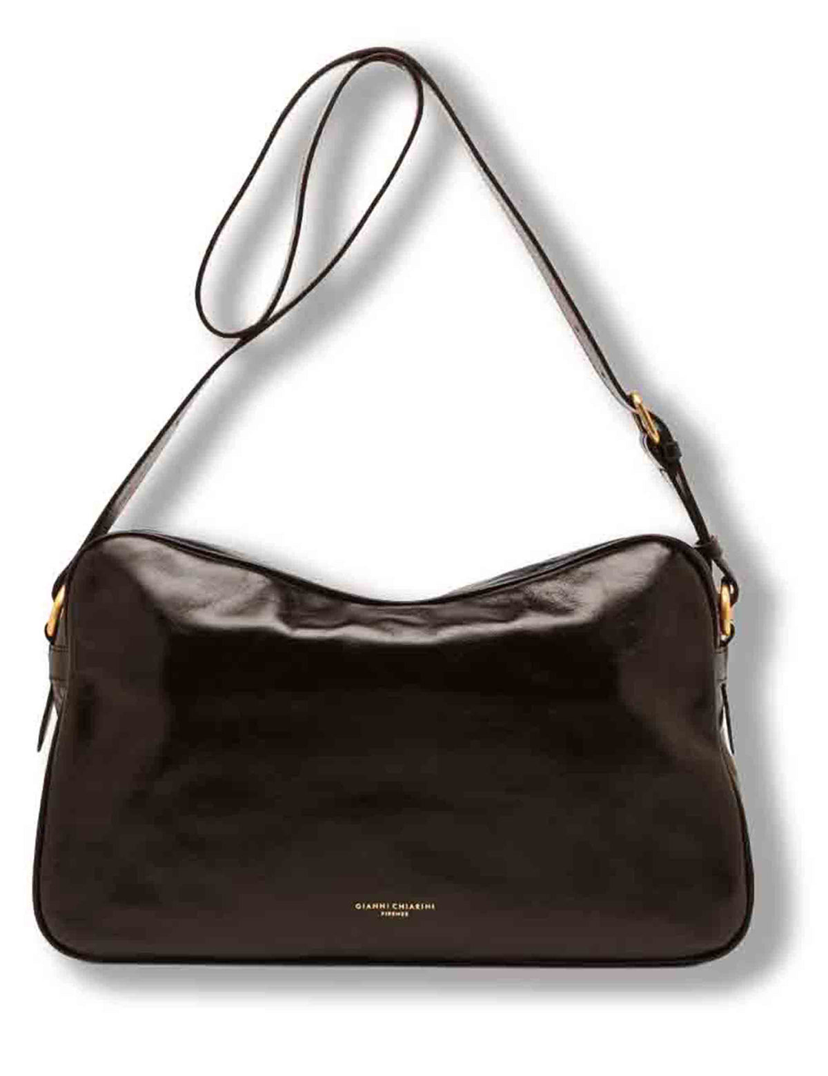 Borsa Cora grande donna in pelle liscia marrone con shape squadrata e tracolla BS12586 RALPH_2107 Gianni Chiarini 