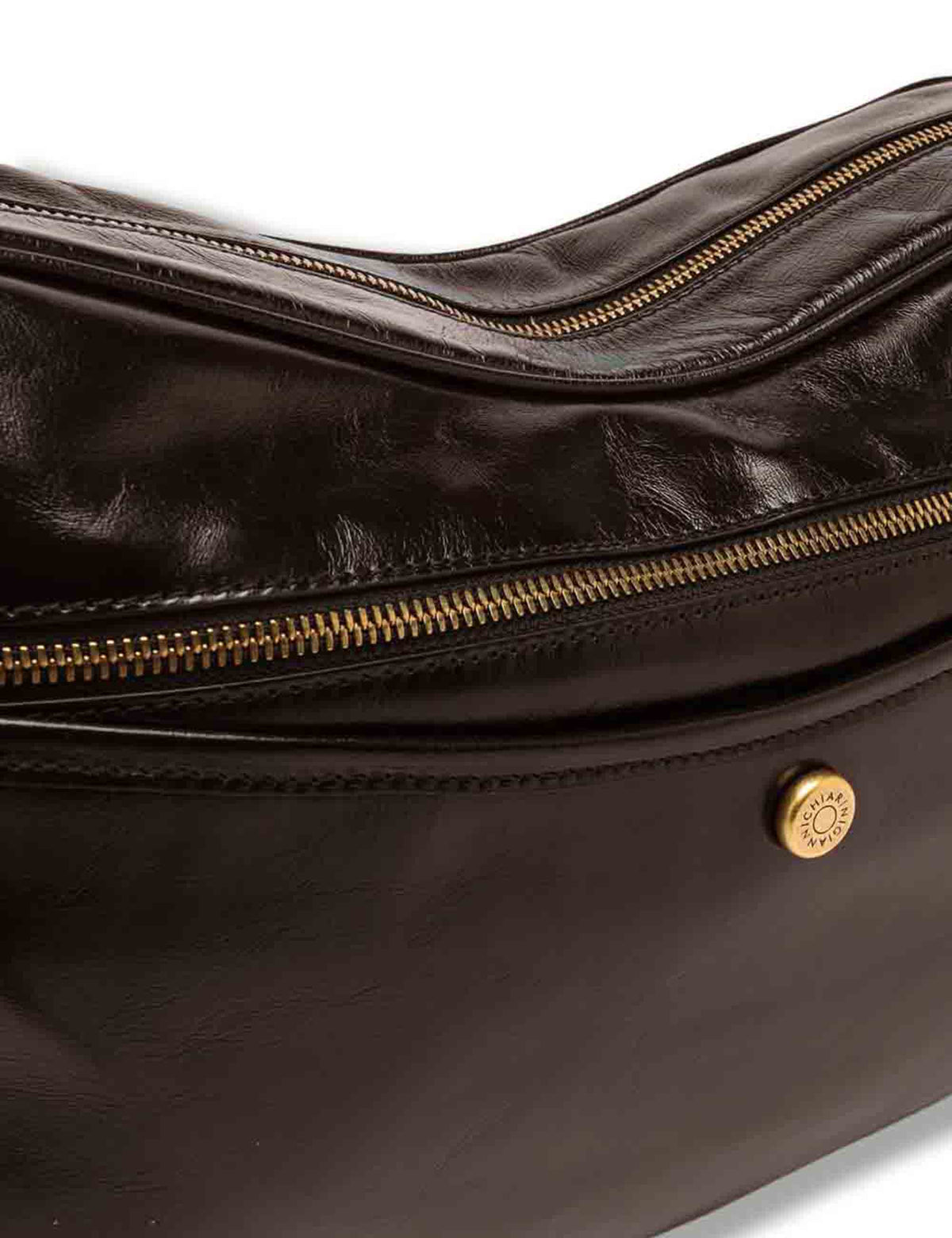 Borsa Cora grande donna in pelle liscia marrone con shape squadrata e tracolla BS12586 RALPH_2107 Gianni Chiarini 