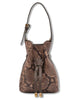 Borsa Sienna piccola in pelle stampa pitone cuoio Donna BS12595 PTY_206