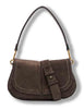 Borsa Helena Round media in camoscio marrone con doppia tracolla Donna BS12618 CM-PL_974