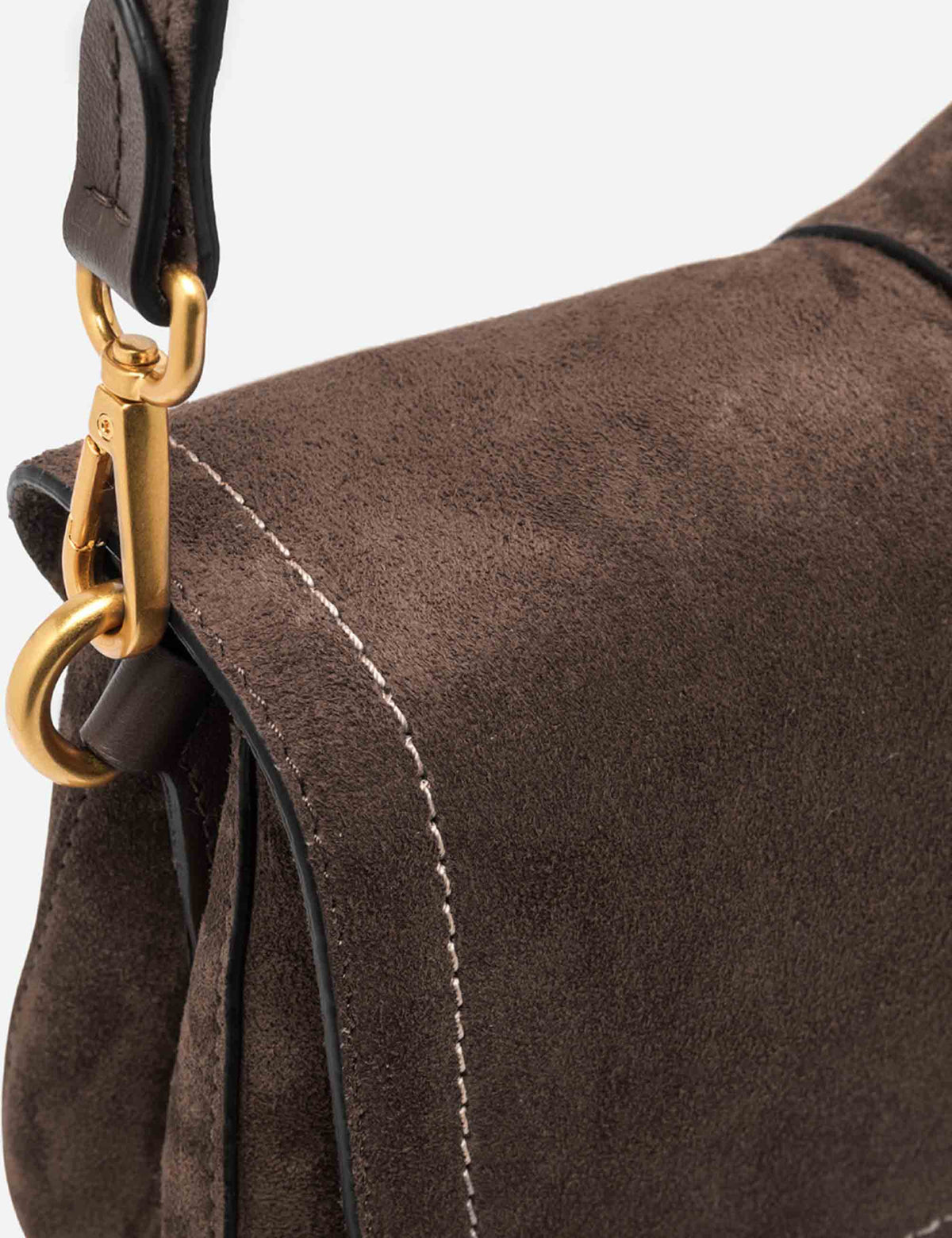 Borsa Helena Round media donna in pelle scamosciata marrone con doppia portabilità BS12618 CM-PL_974 Gianni Chiarini 