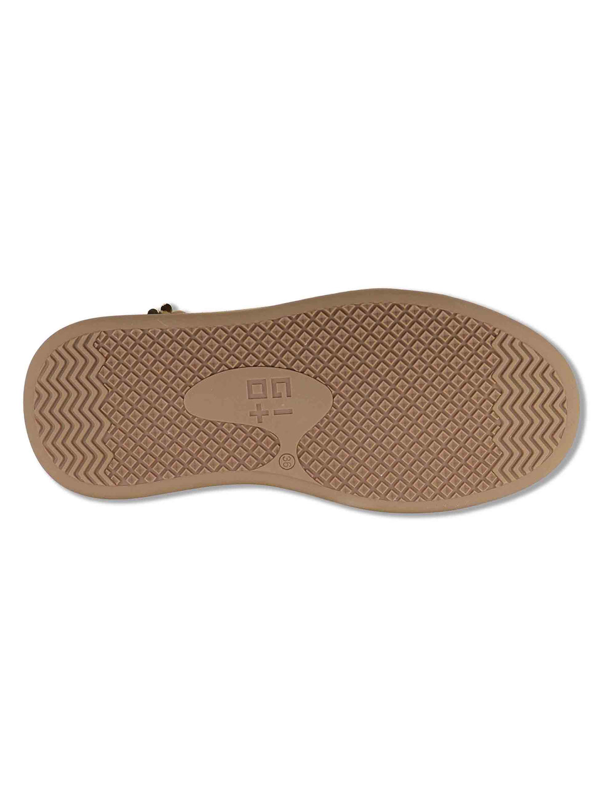 Sneakers a stivaletto donna in camoscio taupe con zeppa in tono charms removibili e punta tonda ROSITA 04 Gio + 