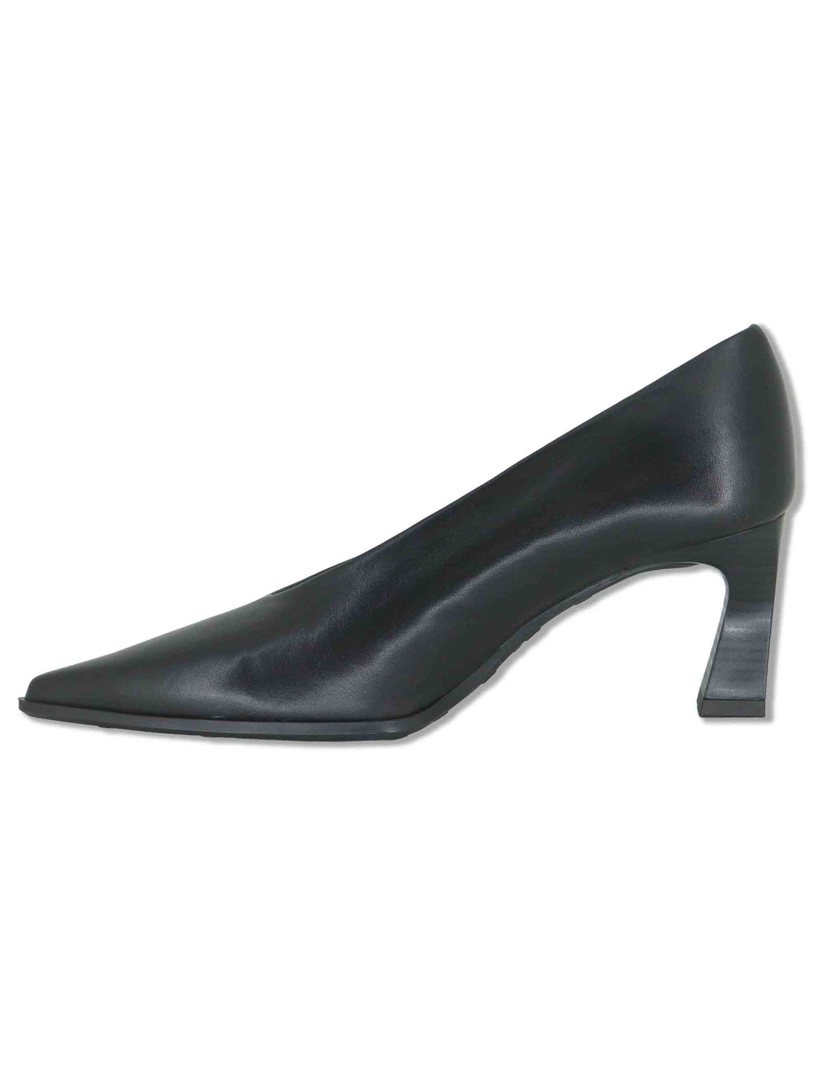 Decollete donna in pelle nera con scollo a uovo tacco alto e punta a punta HI264915 BLACK Hispanitas 