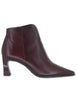 Stivaletti ankle boot in pelle bordeaux  con scollo a uovo Donna HI265076 BORDO