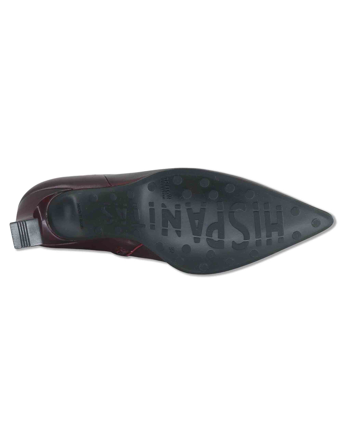 Stivaletti ankle boot donna in pelle bordeaux con scollo a uovo punta a punta e tacco alto HI265076 BORDO Hispanitas 