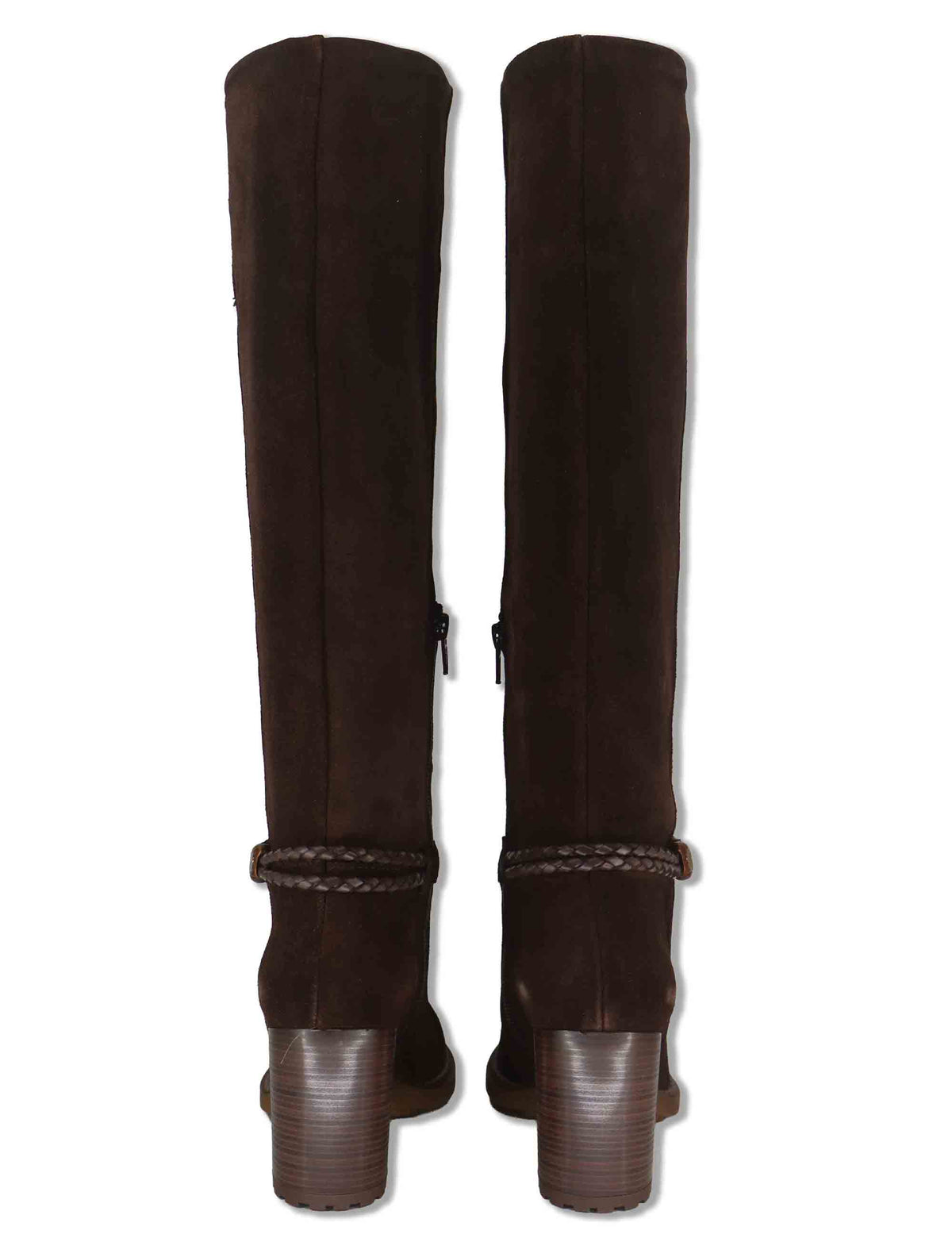 Stivali donna in camoscio marrone con accessorio alla caviglia tacco alto HI265079 ESPRESSO Hispanitas 