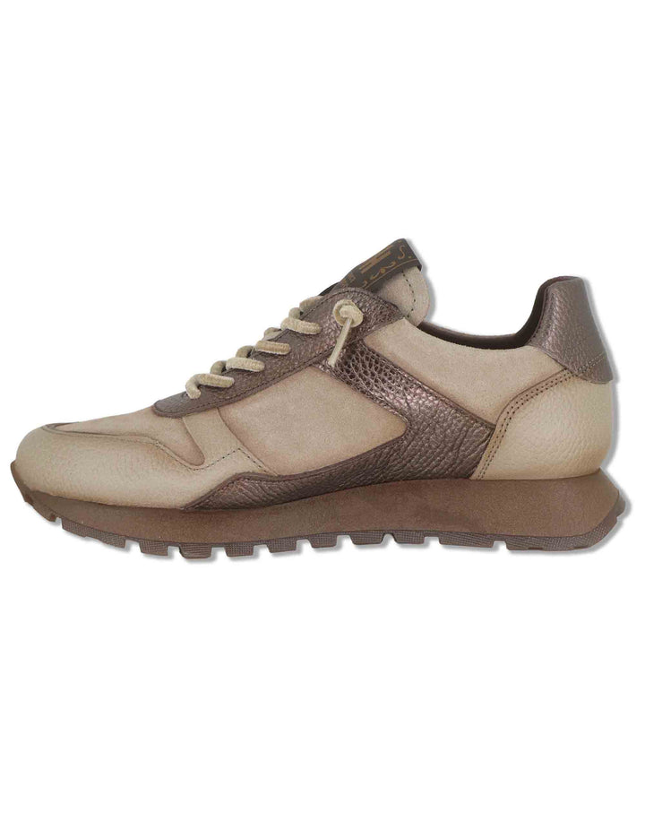 Sneakers donna in pelle beige ultra leggera con tecnologia Triflow HI265095 CASTORO Hispanitas 