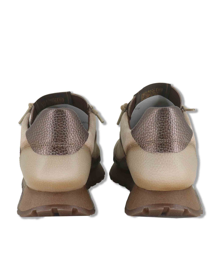 Sneakers donna in pelle beige ultra leggera con tecnologia Triflow HI265095 CASTORO Hispanitas 