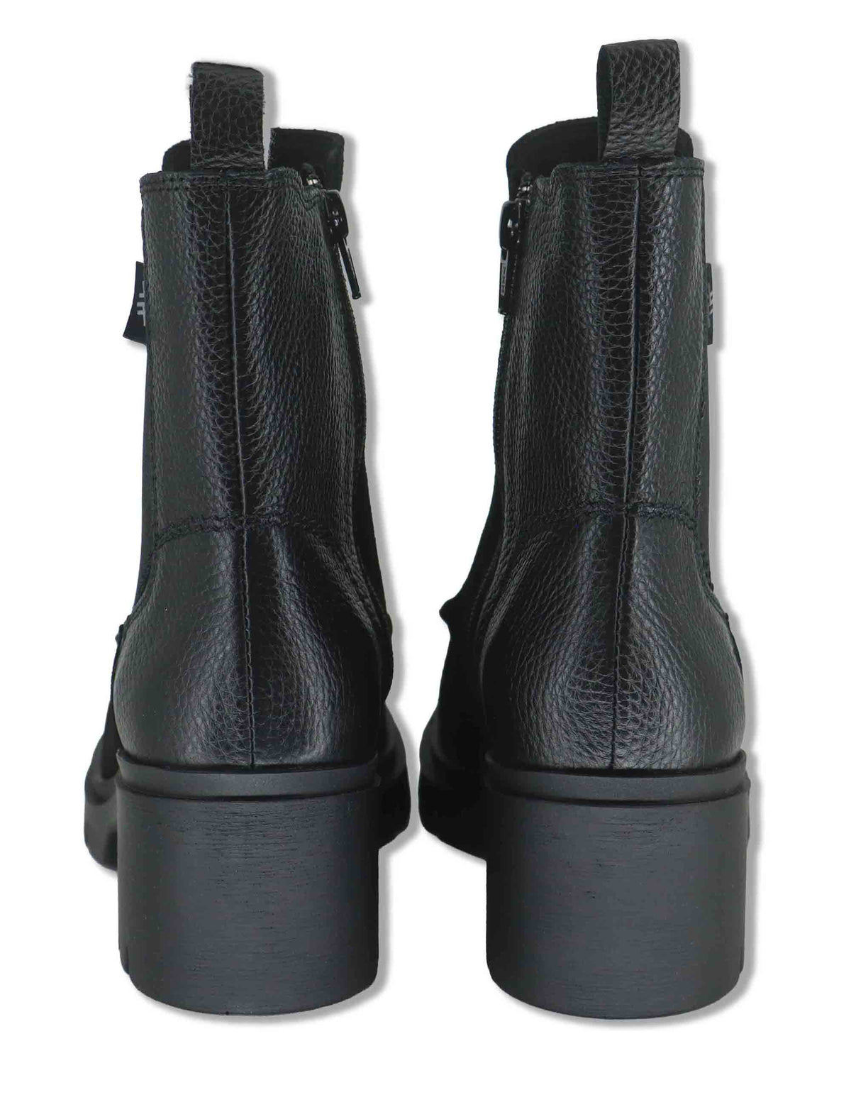 Stivaletti beatles donna in camoscio ingrassato nero con elastici laterali e suola carrarmato HI265100 BLACK Hispanitas 