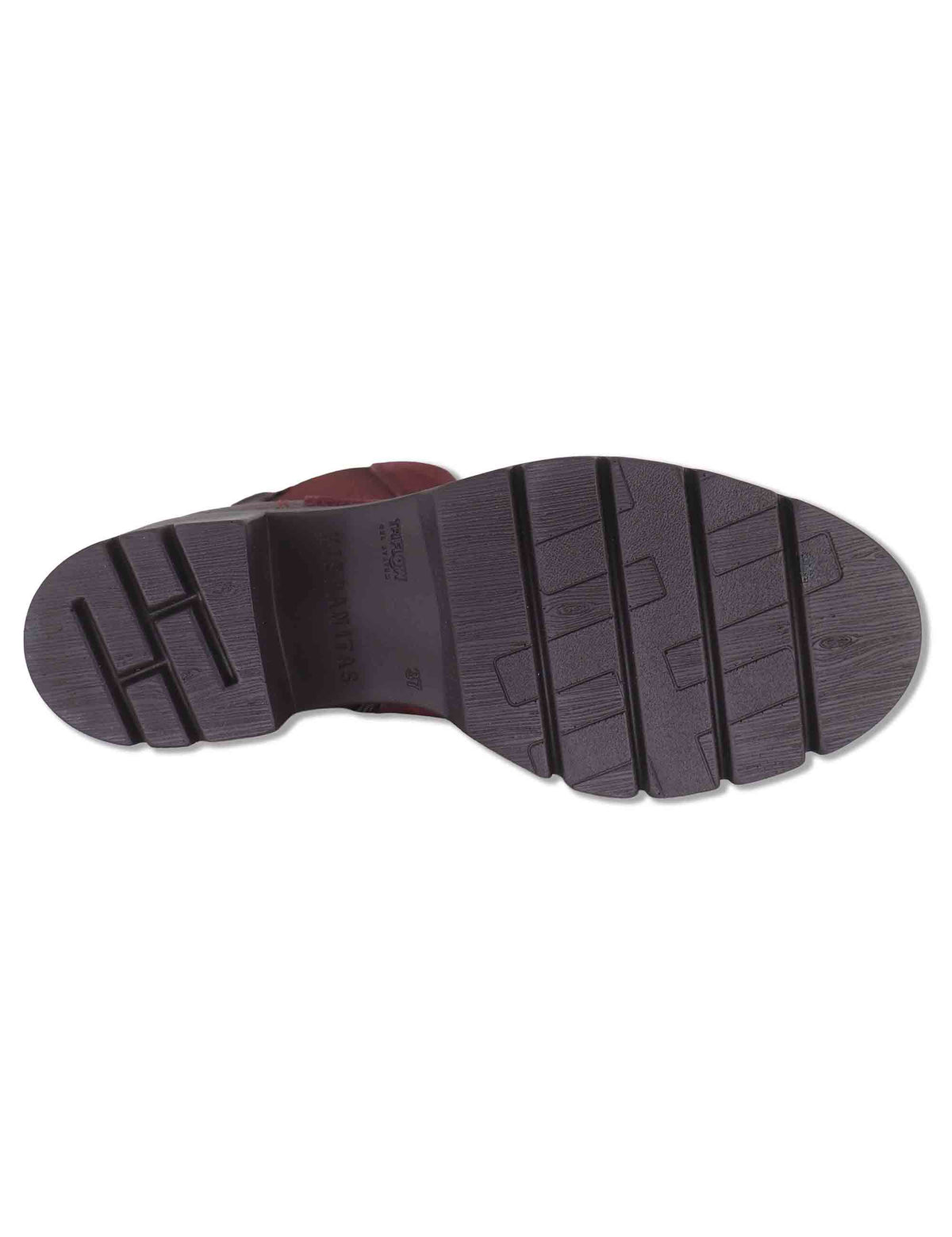 Stivaletti beatles donna in camoscio ingrassato nero con elastici laterali e suola carrarmato HI265100 BORDO Hispanitas 