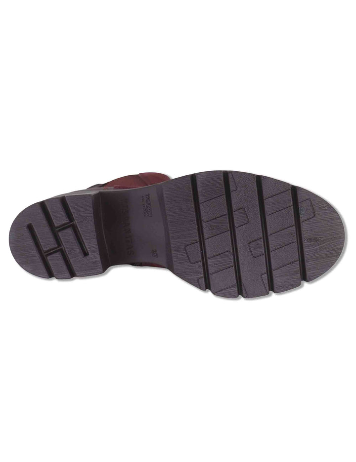 Stivaletti beatles donna in camoscio ingrassato nero con elastici laterali e suola carrarmato HI265100 BORDO Hispanitas 
