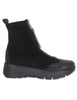 Sneakers in eco camoscio e pelle nera con zip Donna HI265104 BLACK