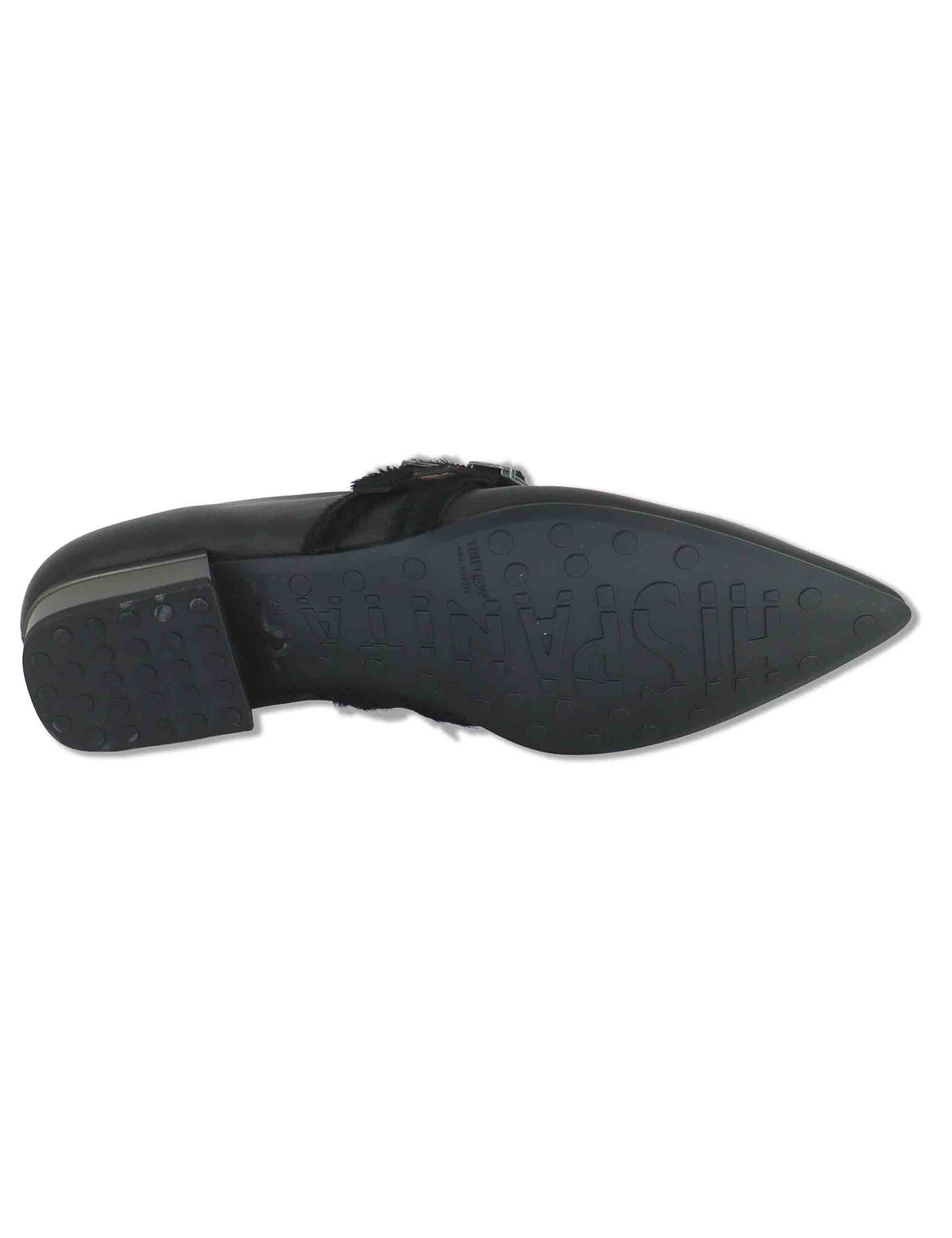 Decollete donna in pelle nera con doppio cinturino e tacco basso HI265142 BLACK Hispanitas 