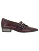 Decollete in pelle bordeaux con tacco basso Donna HI265142 BORDO