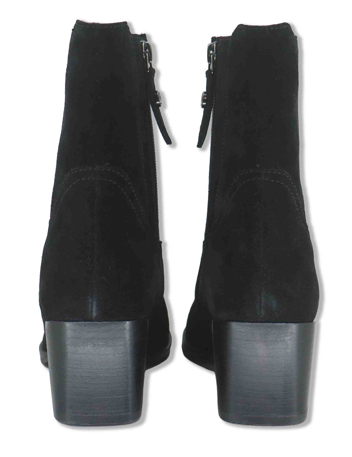 Stivaletti donna in camoscio nero con tacco messicano J1161 001 Janet & Janet 