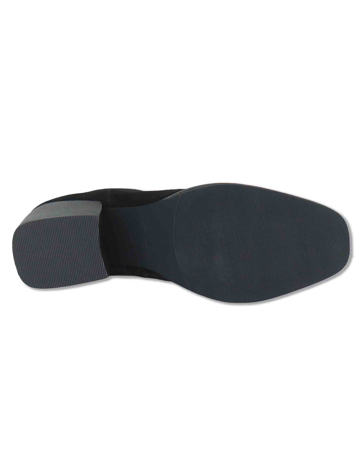Stivaletti donna in camoscio nero con tacco messicano J1161 001 Janet & Janet 