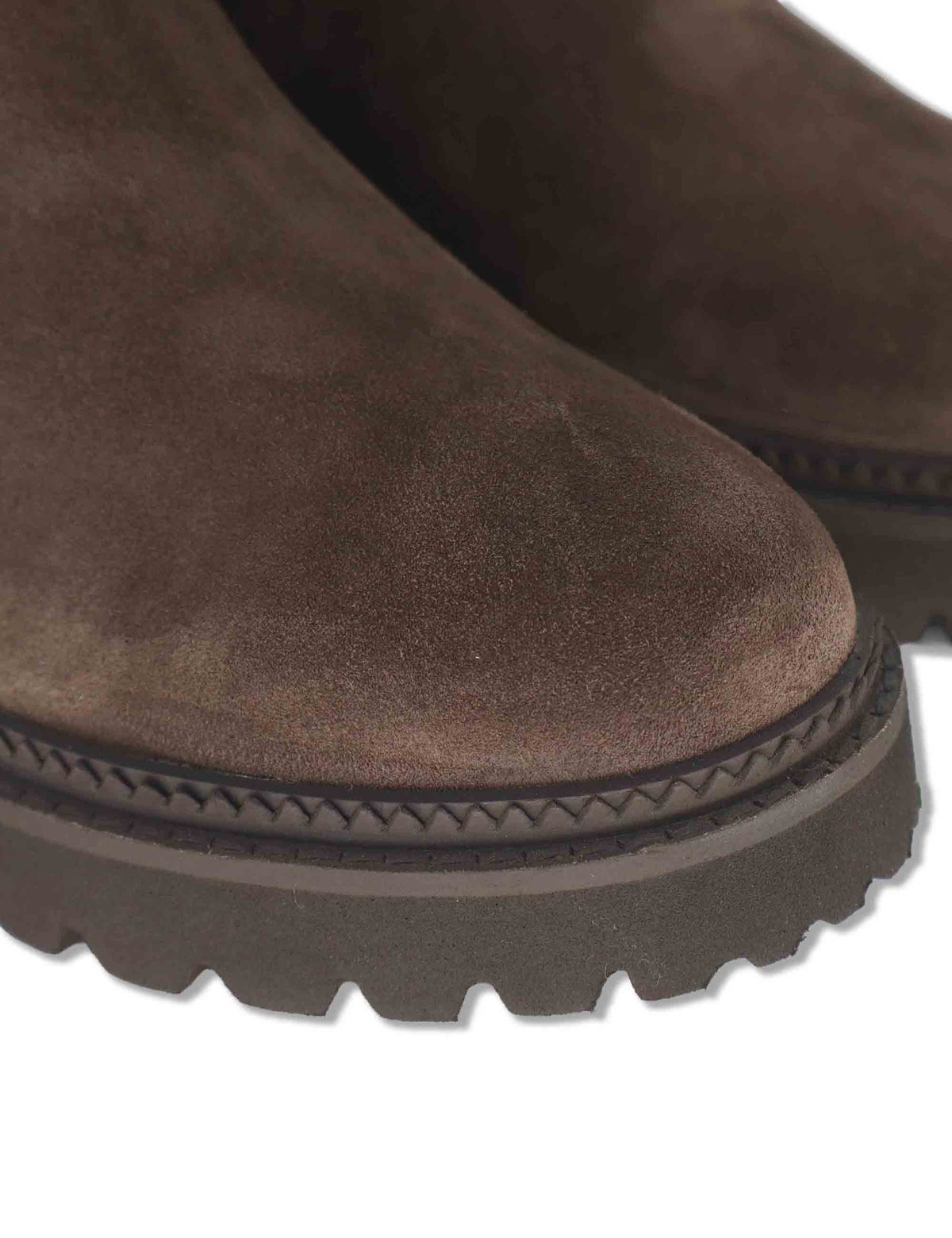 Stiveletti donna in camoscio marrone con suola carrarmato e zip interna J1182 014 Janet & Janet 