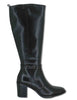 Stivali in pelle nera con tacco alto Donna J1242 001