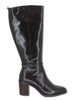 Stivali in pelle marrone con tacco alto Donna J1242 014