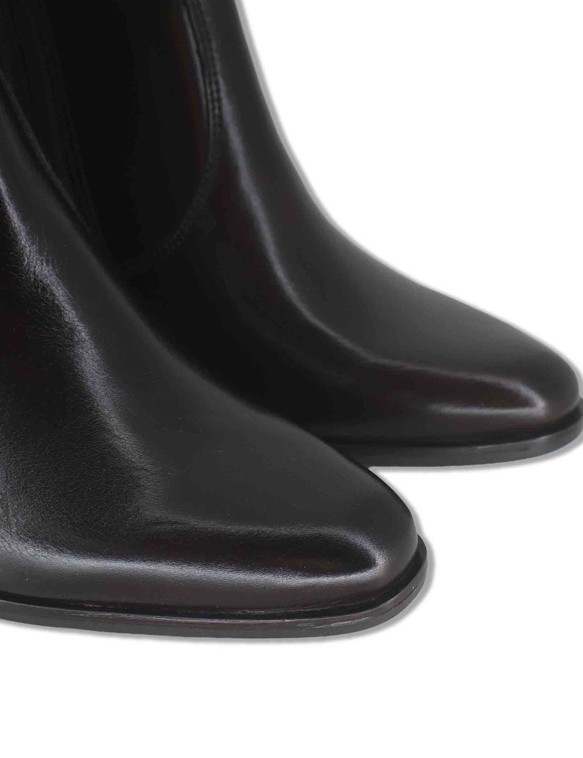 Stivali donna in pelle marrone con tacco alto e cinturino alla caviglia J1242 014 Janet & Janet 
