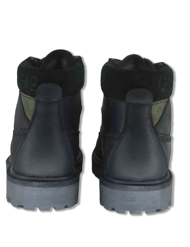Stivaletti stringati uomo Willys Bold in pelle nera modello trekking JM62001A 062 Jeep 