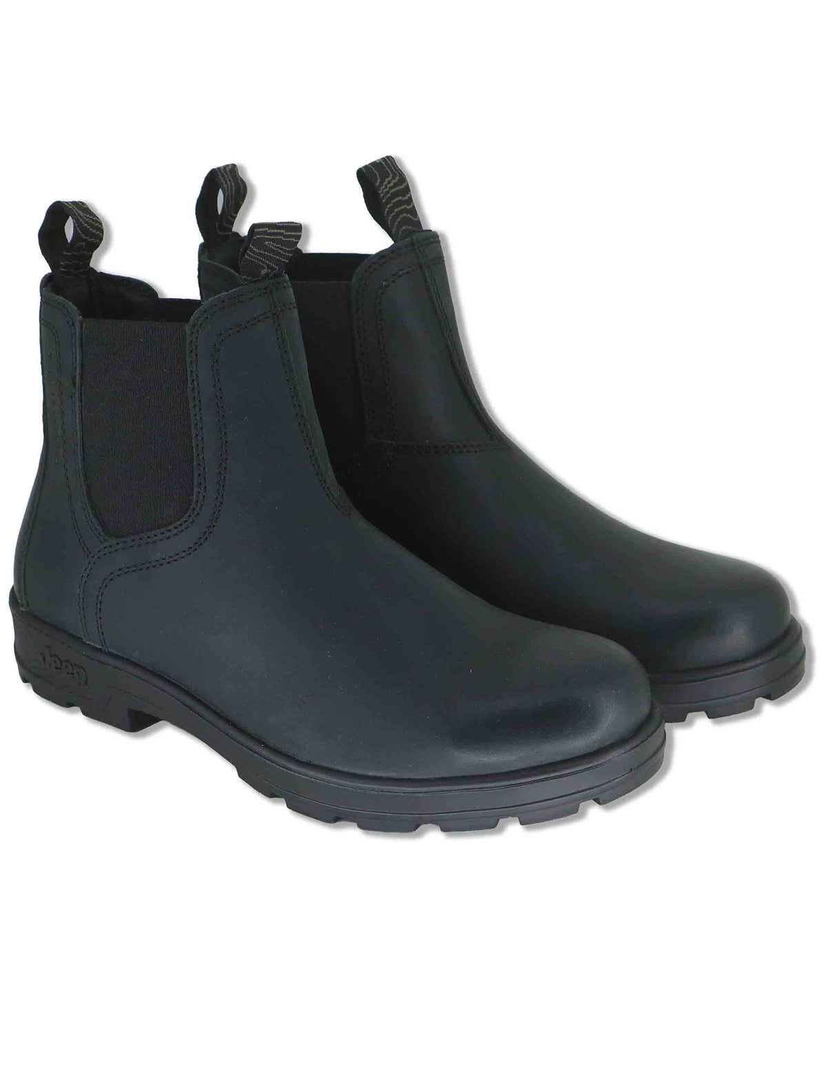 Stivaletti beatles uomo Quad in pelle nera modello trekking con suola in gomma JM62010A 296 Jeep 