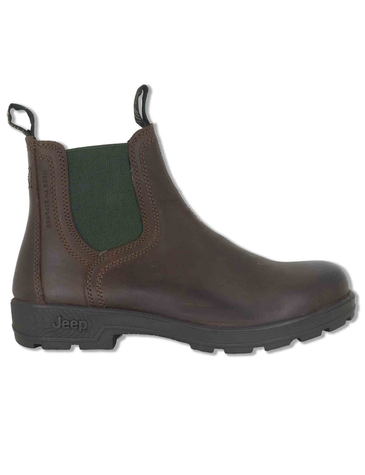 Stivaletti beatles uomo Quad in pelle marrone modello trekking con suola in gomma JM62010A 780 Jeep 