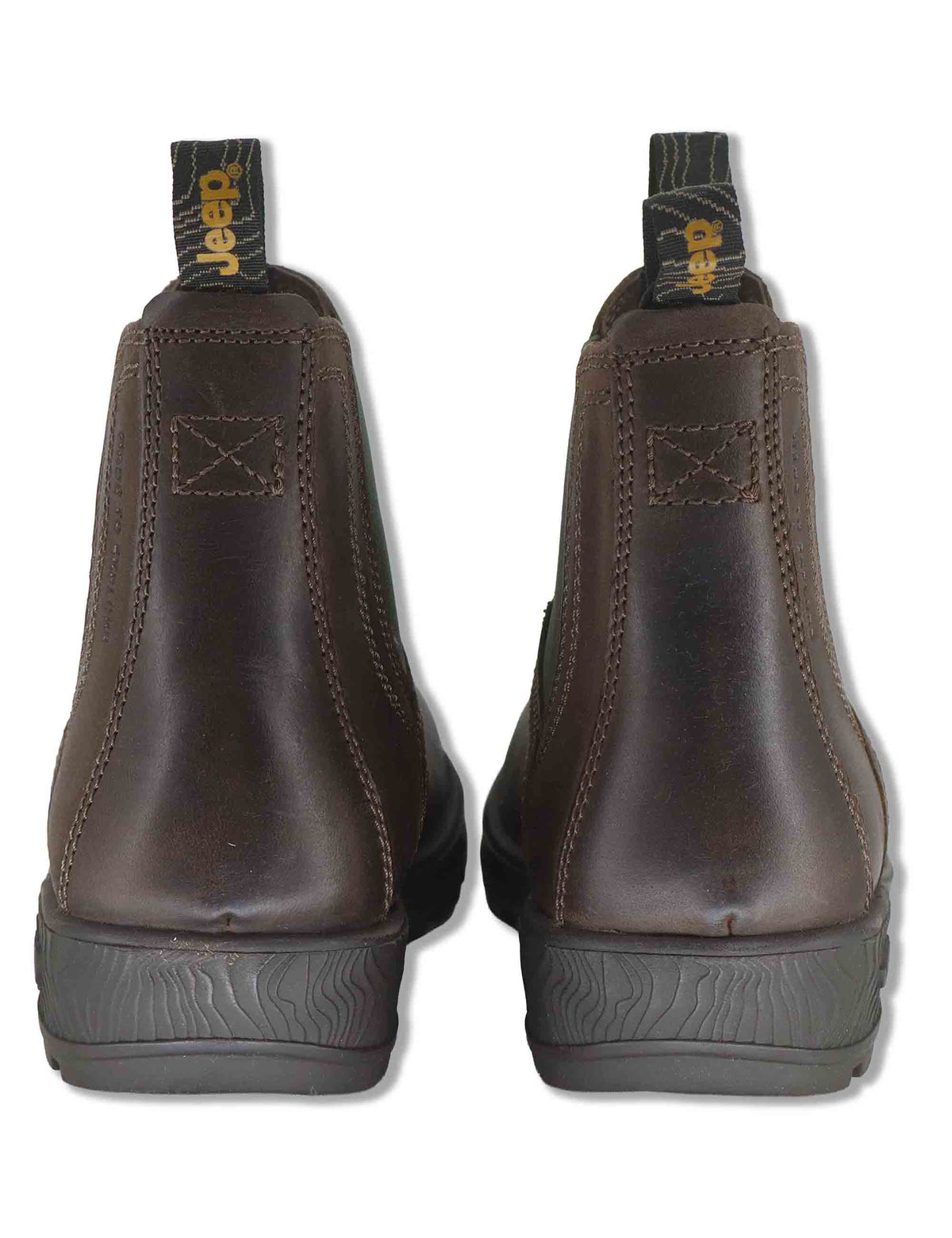 Stivaletti beatles uomo Quad in pelle marrone modello trekking con suola in gomma JM62010A 780 Jeep 