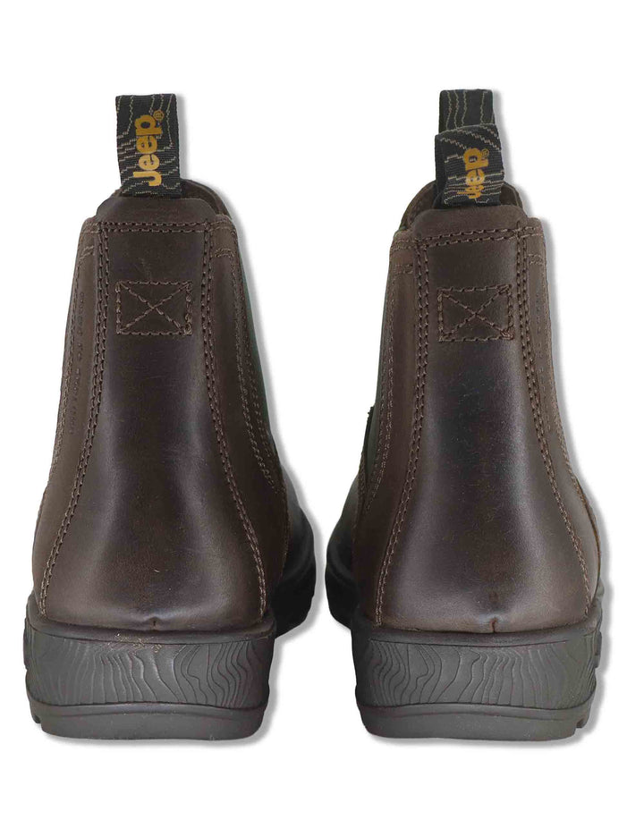 Stivaletti beatles uomo Quad in pelle marrone modello trekking con suola in gomma JM62010A 780 Jeep 