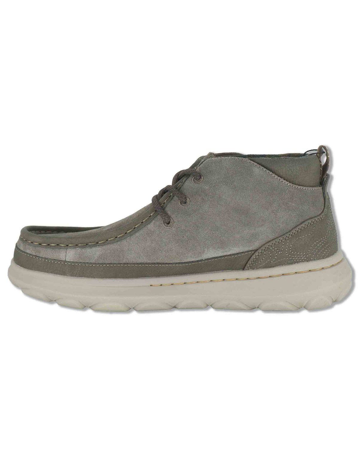 Stivaletti stringati uomo Kauai Walla Mid in camoscio verde safari con vaschettone cucito JM62021A 020 Jeep 