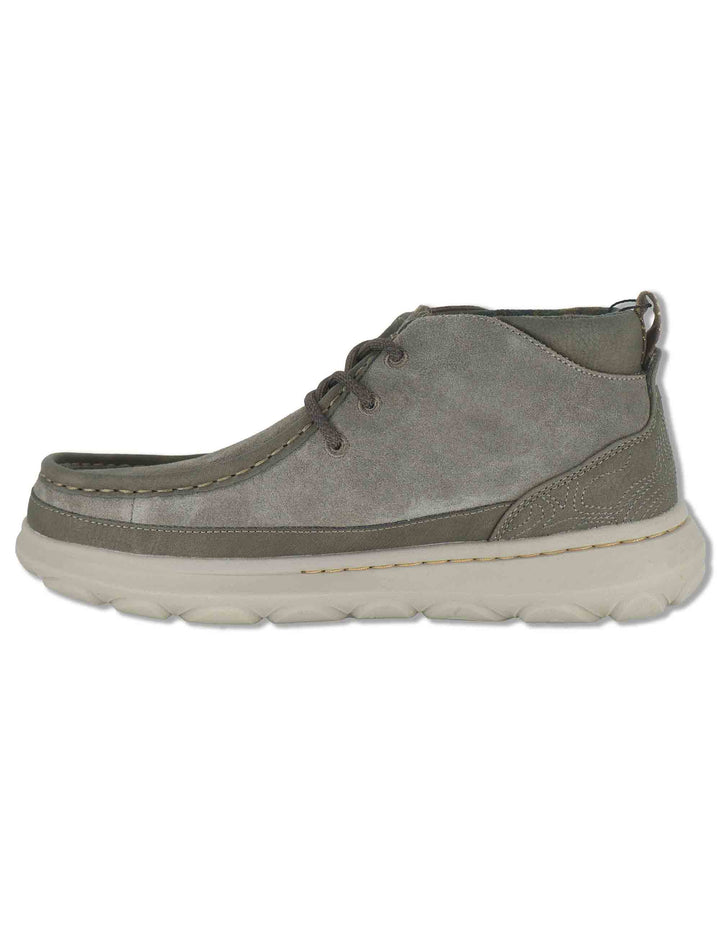 Stivaletti stringati uomo Kauai Walla Mid in camoscio verde safari con vaschettone cucito JM62021A 020 Jeep 