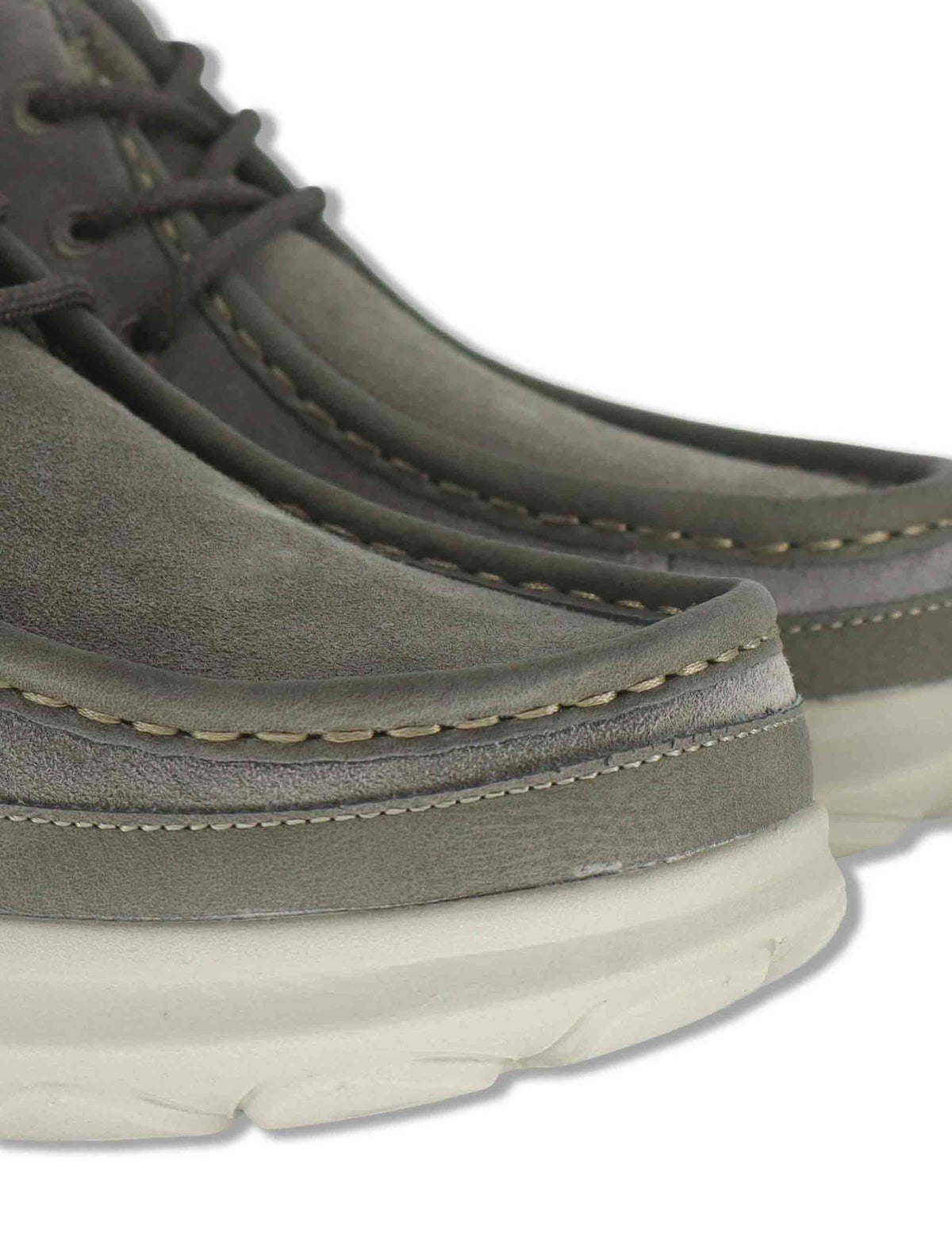 Stivaletti stringati uomo Kauai Walla Mid in camoscio verde safari con vaschettone cucito JM62021A 020 Jeep 