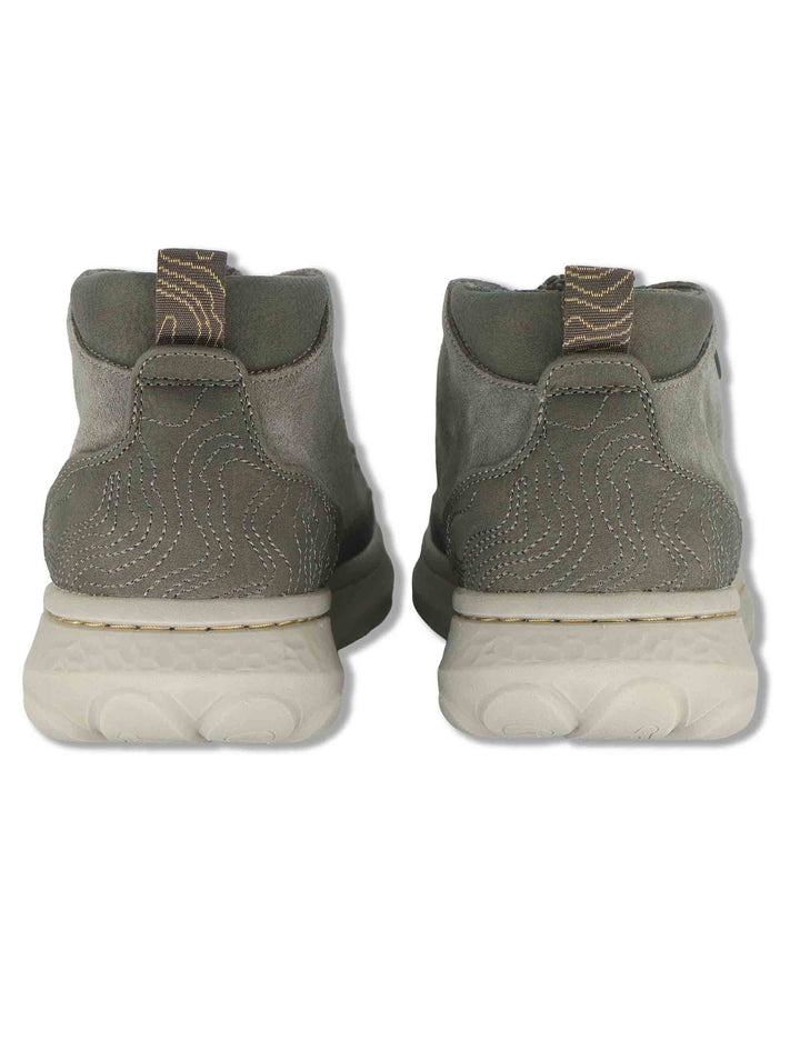 Stivaletti stringati uomo Kauai Walla Mid in camoscio verde safari con vaschettone cucito JM62021A 020 Jeep 