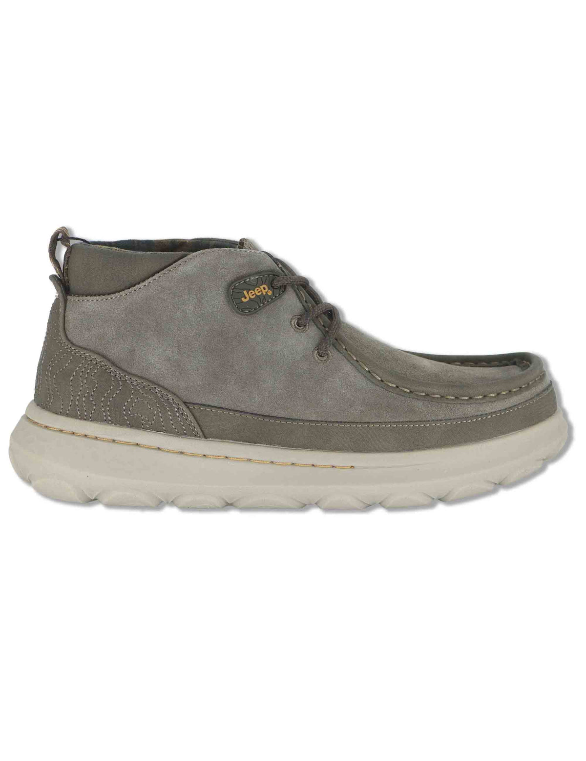 Stivaletti stringati uomo Kauai Walla Mid in camoscio verde safari con vaschettone cucito JM62021A 020 Jeep 