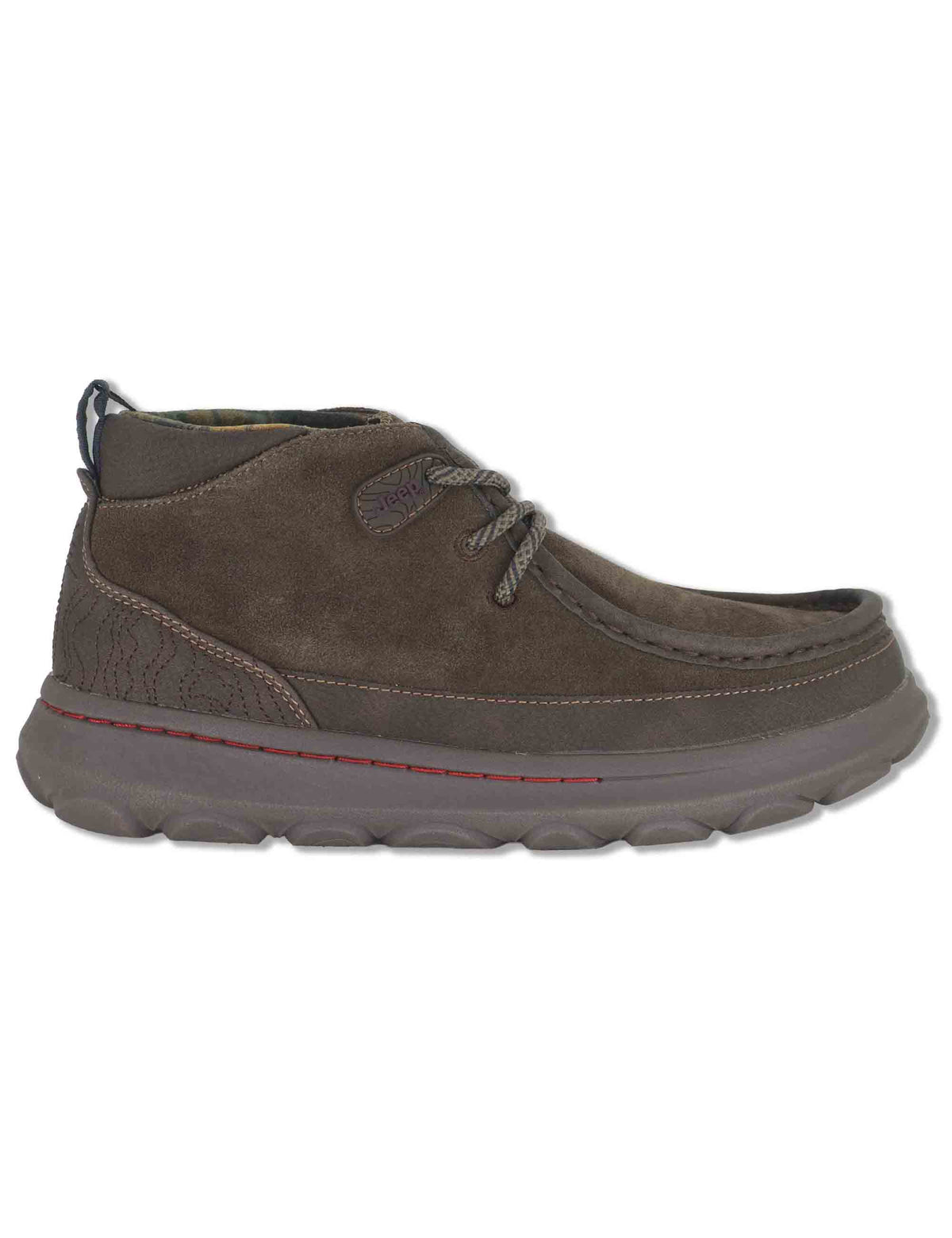 Stivaletti stringati uomo Kauai Walla Mid in camoscio marrone con vaschettone cucito JM62021A 030 Jeep 