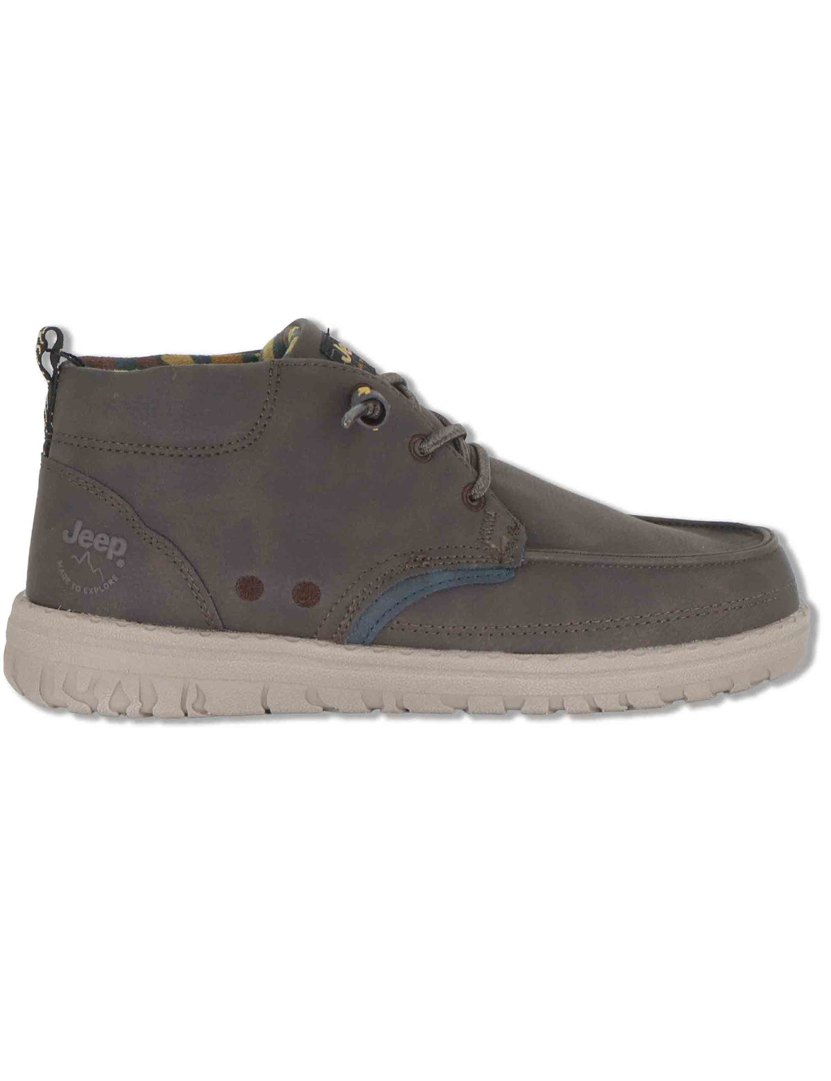 Stivaletti stringati uomo Samoa Mid in eco pelle marrone con lacci elasticizzati JM62050A 030 Jeep 