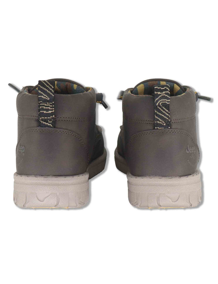 Stivaletti stringati uomo Samoa Mid in eco pelle marrone con lacci elasticizzati JM62050A 030 Jeep 