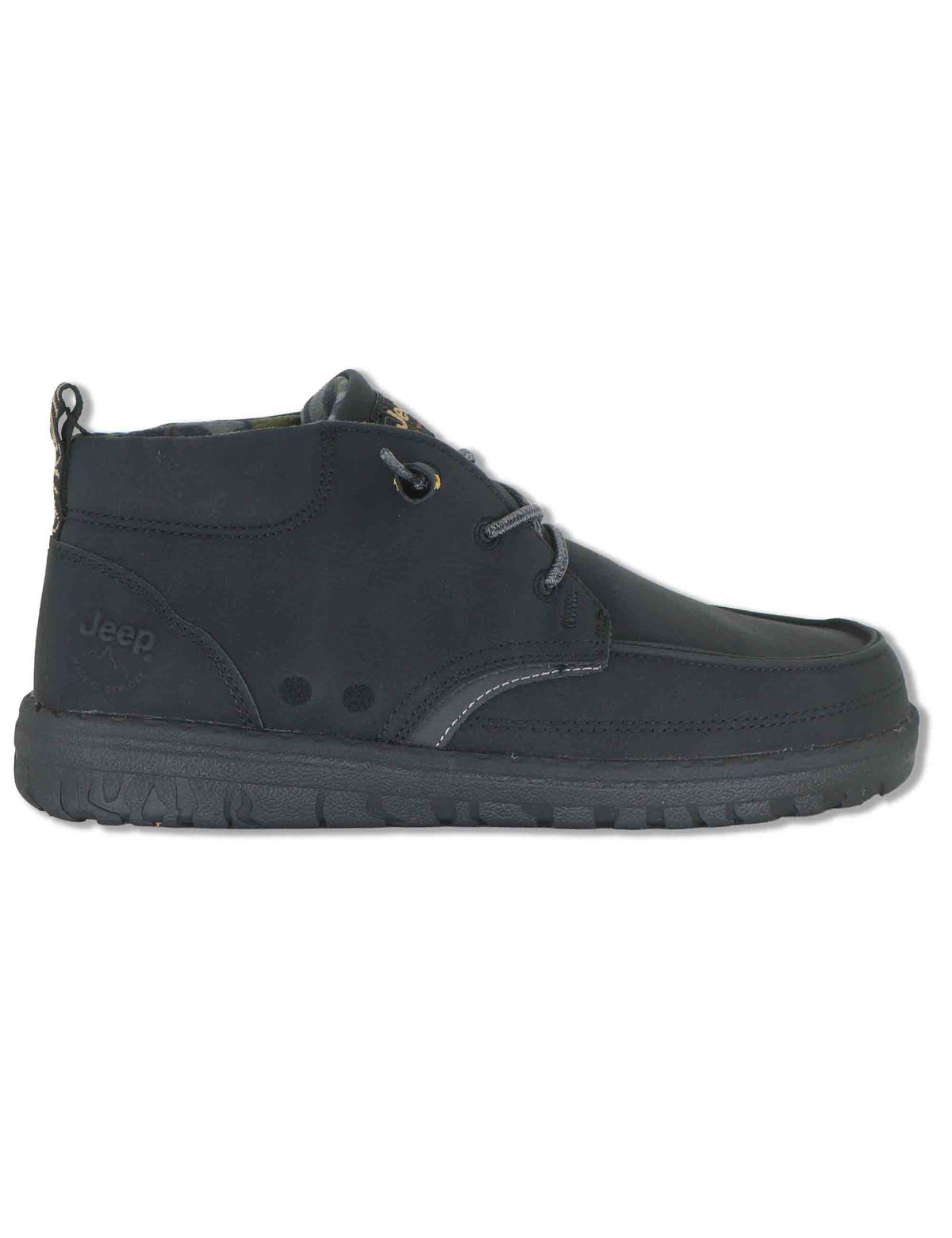 Stivaletti stringati uomo Samoa Mid in eco pelle nera con lacci elasticizzati JM62050A 062 Jeep 
