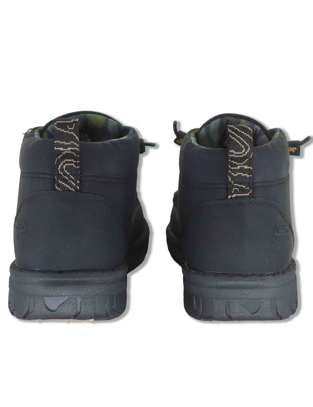 Stivaletti stringati uomo Samoa Mid in eco pelle nera con lacci elasticizzati JM62050A 062 Jeep 