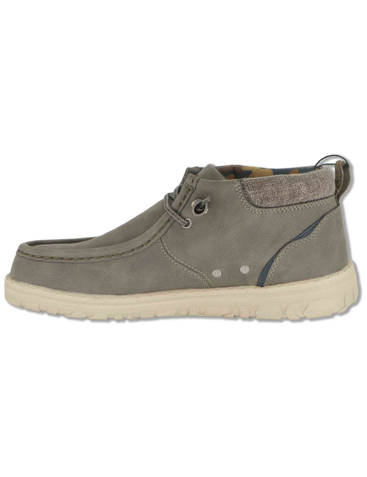 Stivaletti stringati uomo Samoa Wallabee Mid in eco pelle taupe con lacci elasticizzati JM62052A 029 Jeep 