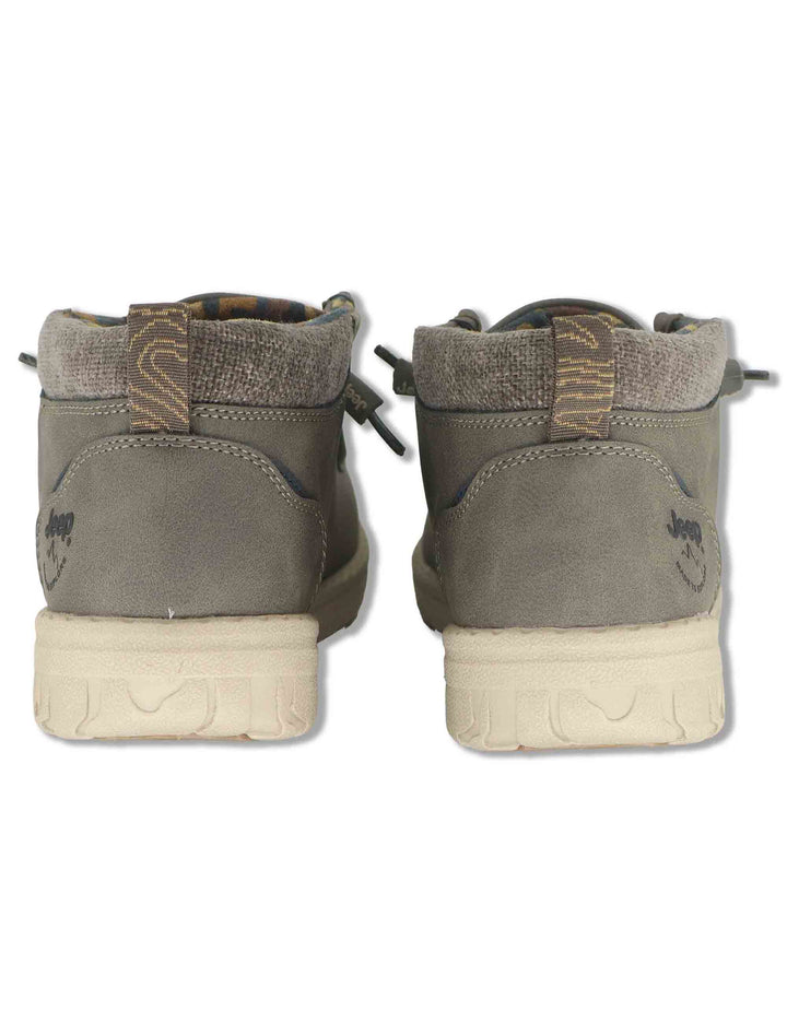 Stivaletti stringati uomo Samoa Wallabee Mid in eco pelle taupe con lacci elasticizzati JM62052A 029 Jeep 